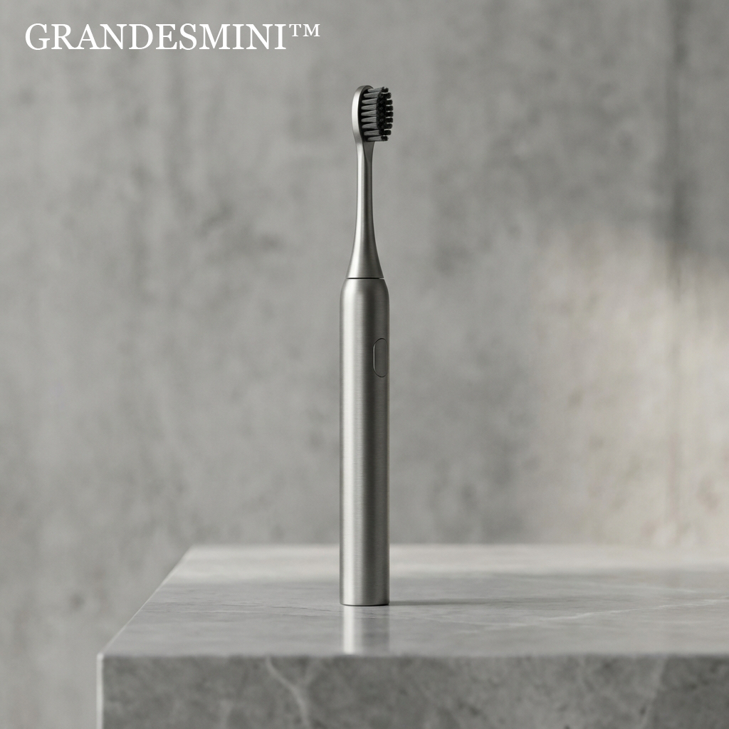 🦷 Grandesmini THE TITAN-SONIC PRECISION TOOTHBRUSH - "Elegance is found in the absence of the unnecessary. A tool forged to provide a high-frequency sanctuary for the senses, where the cold discipline of titanium meets the vital ritual of health."