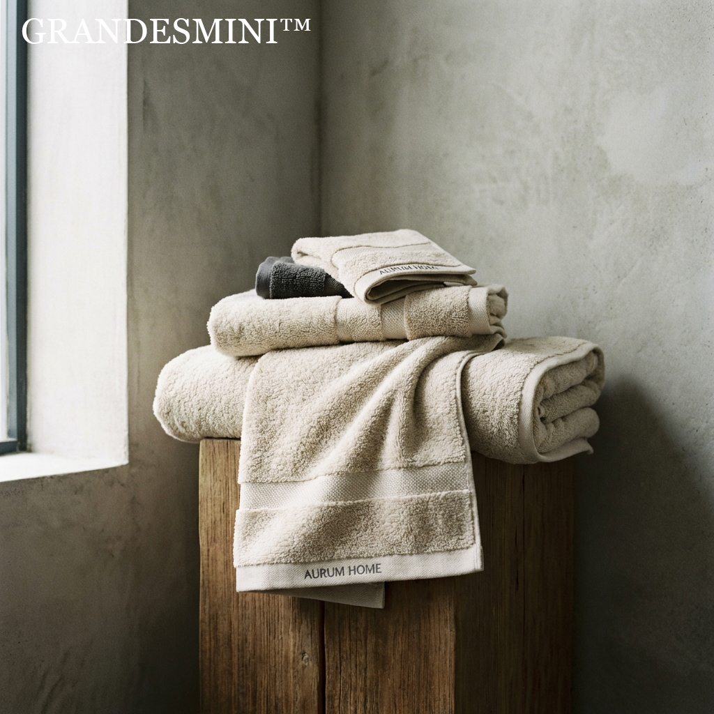 🪨Grandesmini THE AURUM SANDSTONE BATH SET - "Water meets earth. A bathing textile designed not merely to dry, but to ground the body, anchoring your morning ritual in the heavy, comforting textures of the natural world."